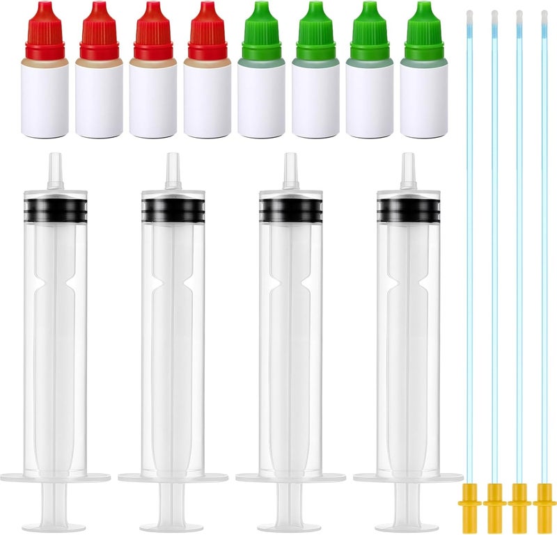 Threlaco 8 Pcs Pool Leak Detection Dye Kit Plastic Syringe with Soft Tubes Pool Leak Location Dye for All Pool, Spa, Hot Tub Types - Image 1
